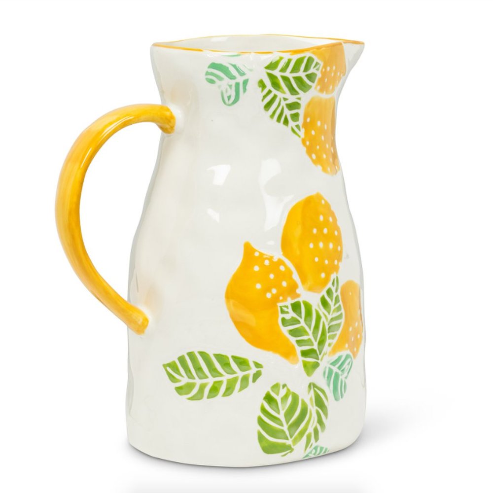 Fresh Vintage Style Lemon 48oz Stoneware Jug
